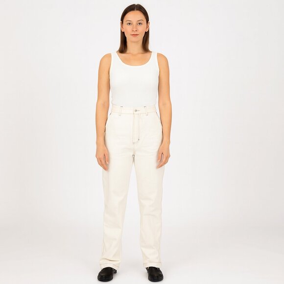 Zara Pants - Zara White Stitch Detail Pants